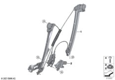 Механизм перемещения стекла двери Пд