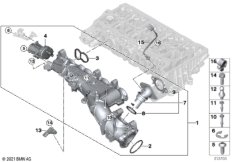 Система впуска AGR с упр.заслонками