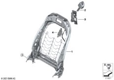 Каркас спинки переднего сиденья