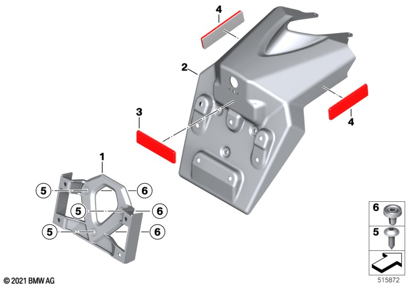Кронштейн номерного знака / отражатели