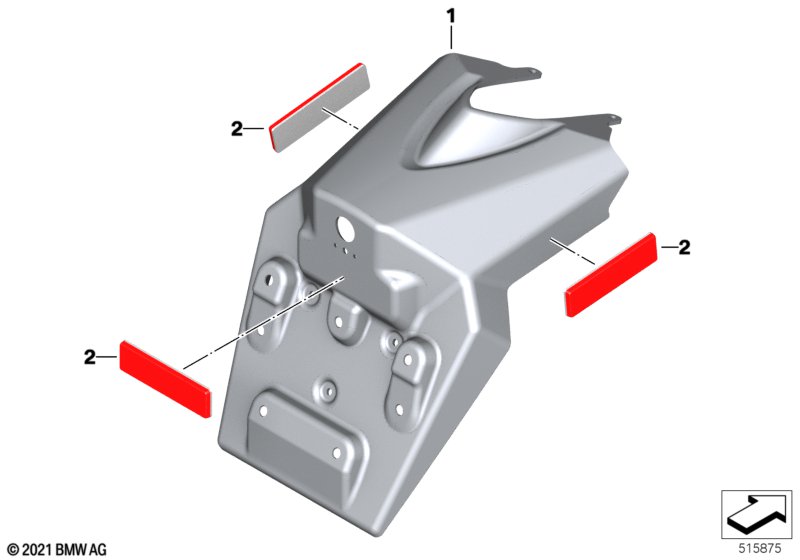 Кронштейн номерного знака США/отражатель