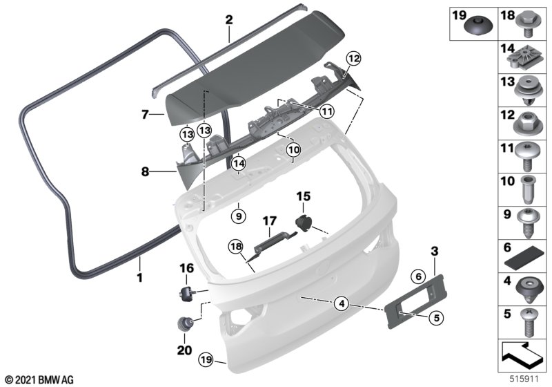 Багажная дверь, дополнительные элементы