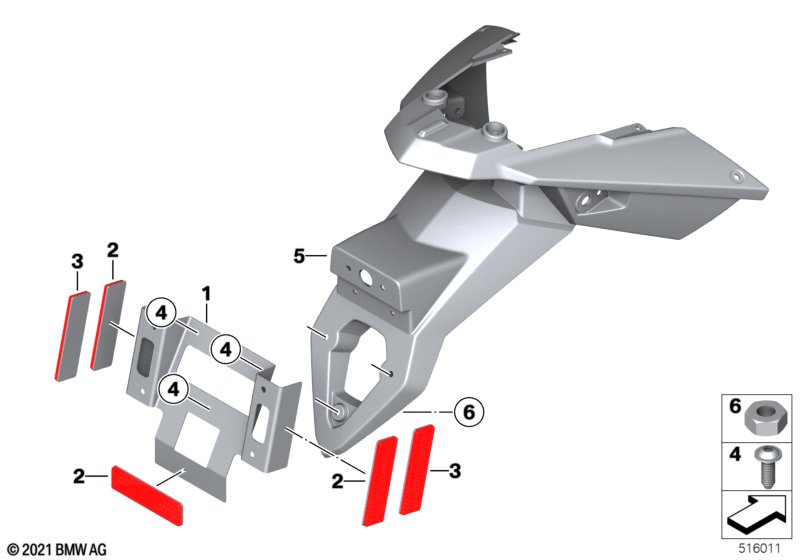 Кронштейн номерного знака / отражатели