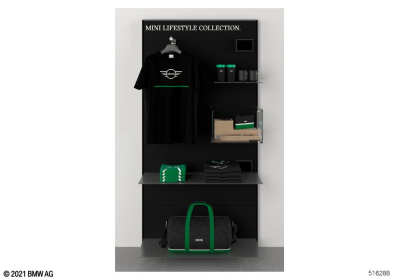 MINI Collection 20/22 стеллаж черн./зел.