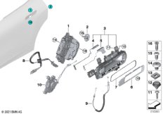 Система замков задней двери