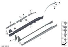 Накладка M порог / арка колеса