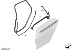 Накладки и уплотнения двери Зд