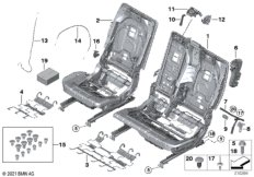 Каркас подушки сиденья пов.комф.Зд