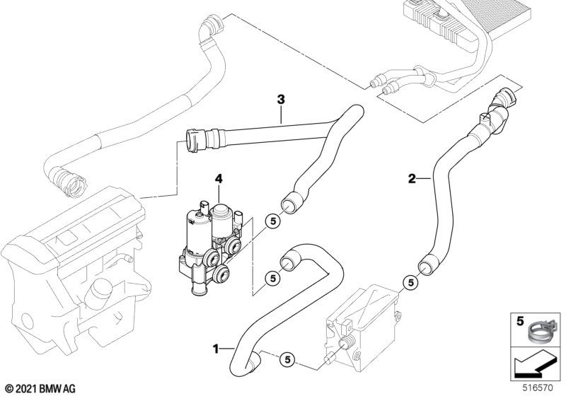 Водяная помпа, клапан, шланги