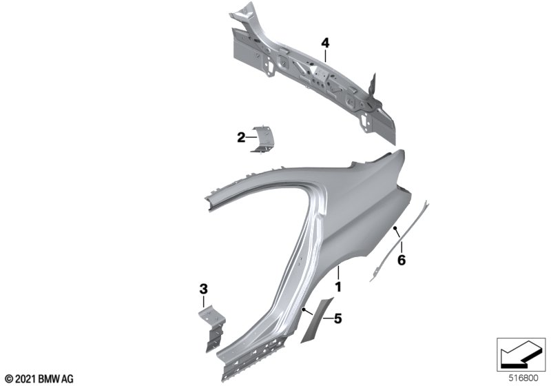 Крыло/облицовка задней части