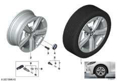BMW л/с диск звездообр.спицы 875 - 17''