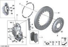 Тормозной диск торм.механ.заднего колеса