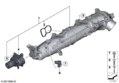 Система впуска AGR с упр.заслонками