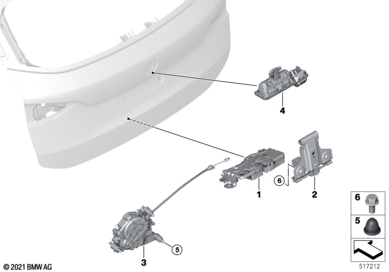 Система замков багажной двери