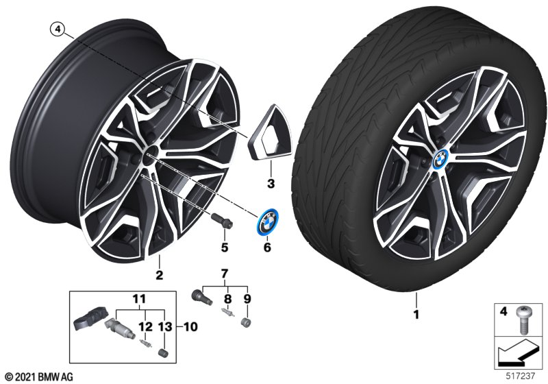 BMW л/с диск Aerodynamik 1021 - 22"
