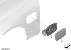 Крышка разъема для зарядки спереди