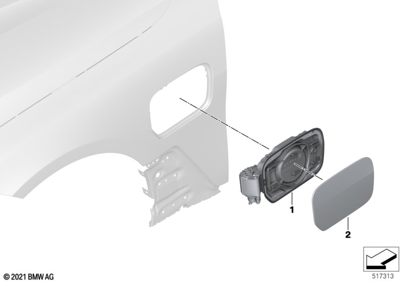 Крышка разъема для зарядки спереди