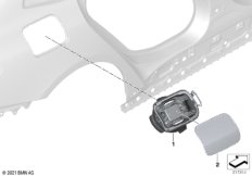 Крышка разъема для зарядки сзади