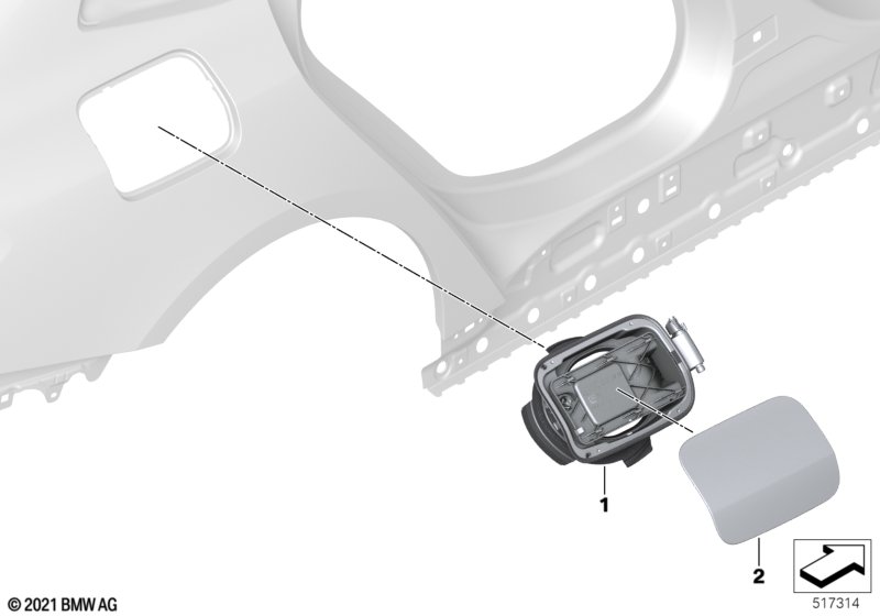 Крышка разъема для зарядки сзади
