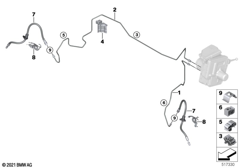 Трубопровод тормозного привода Пд