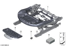 Стденье Пд, каркас подушки эл.сиденья