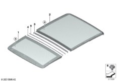 Стеклянная крышка панорамной крыши