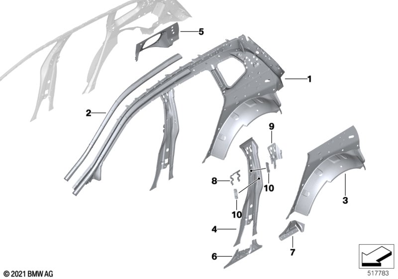 Боковой каркас Внутр
