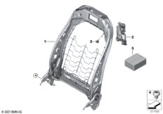 Каркас спинки переднего сиденья