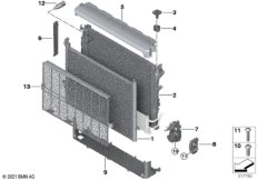 Крепеж радиатора охлаждающей жидкости