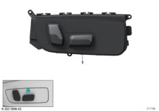 Кнопка регулировки сиденья пер.пас.