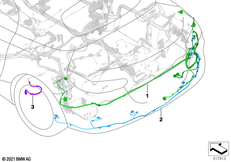 Рем.кабель основн.жгут проводов - сзади
