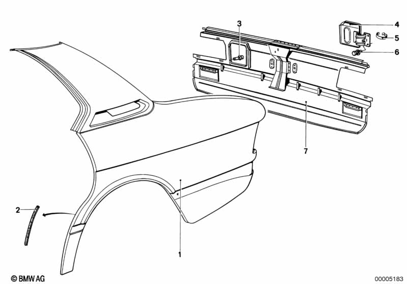 Крыло/облицовка задней части