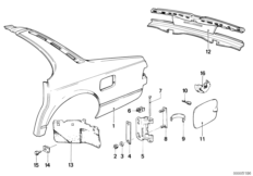 Крыло/облицовка задней части