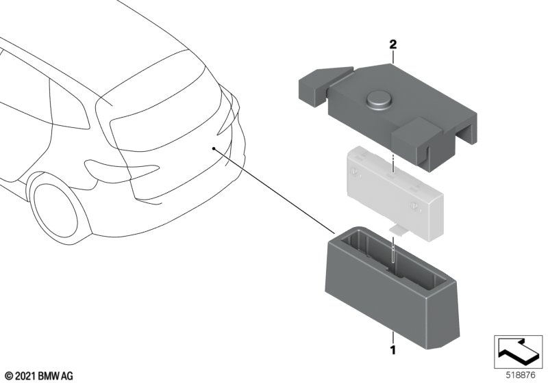 Держатель функц.модуля крышки багажника