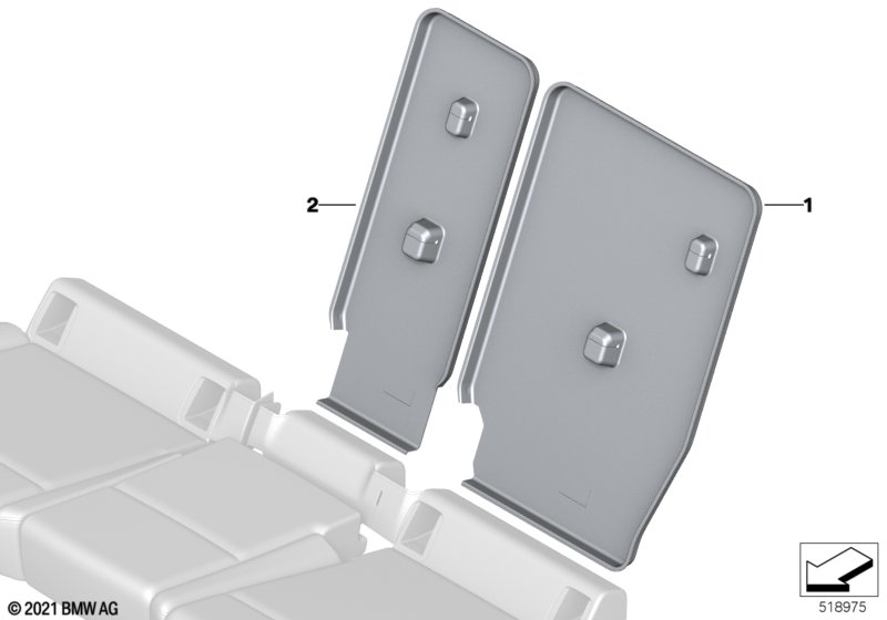 Накладки спинки заднего сиденья