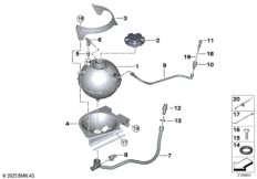 Расширит.бачок/трубопроводы/датчик давл.