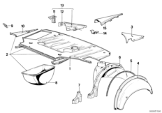Пол багажника/брызговик Зд
