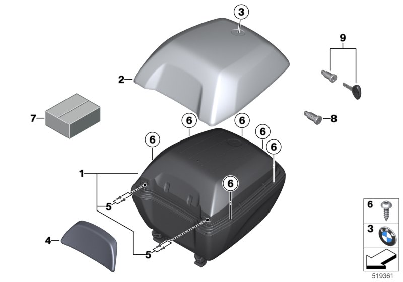 Накладка кронштейна топкейса