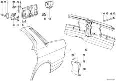 Крыло/облицовка задней части
