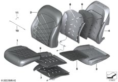 Набивка и обивка передн.сиденья