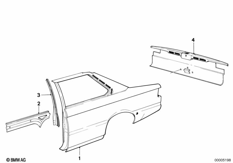Крыло/облицовка задней части