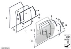 Накладки и уплотнения двери Зд