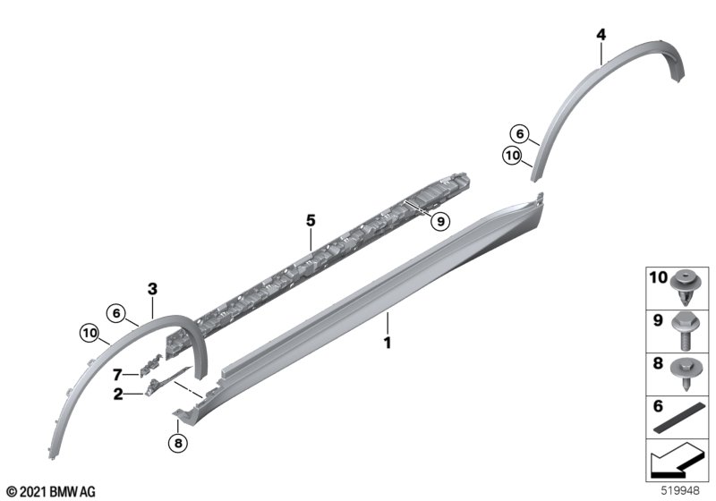 Накладка M порог / арка колеса