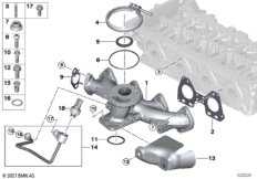 Выпускной коллектор-рециркуляция ОГ