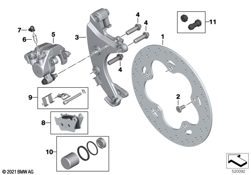 Тормозной механизм заднего колеса