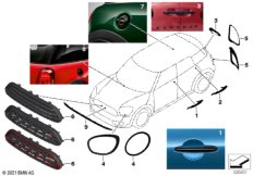 MINI принадл.наружное оснащ.Piano Black