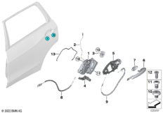 Система замков задней двери