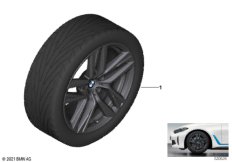 BMW л/с диск со сдвоен.спицами 853 - 18"