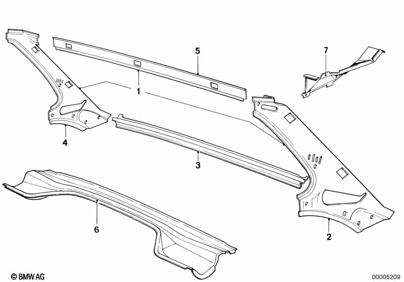 Рама заднего стекла