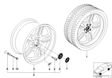 Л/с диск BMW с параллел.спицами M 37